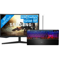 Koop Samsung Odyssey G5 LS27CG552EUXEN + SteelSeries Apex Pro Gaming Toetsenbord QWERTY - 6151118171169