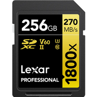 Koop Lexar Professional SDXC 1800x GOLD 256GB 180MB/s - 843367124510