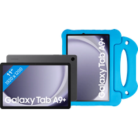 Koop Samsung Galaxy Tab A9 Plus 11 inch 6GB/128GB Wifi en 5G Grijs + BlueBuilt Kids Cover Blauw - 6151125287266