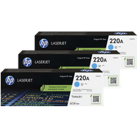 Koop HP 220A LaserJet Toner Cyaan (3 stuks) - 6151126378314