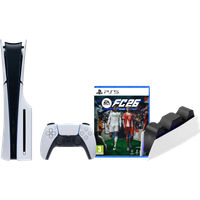 Koop PlayStation 5 Slim Disc Edition + FC 26 + Oplaadstation - 6151126177191