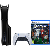 Koop PlayStation 5 Slim Disc Edition + FC 26 + Covers Zwart - 6151126211277
