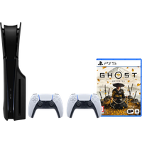 Koop PlayStation 5 Slim Disc Edition + Ghost of Yotei + Covers Zwart + Extra Controller Wit - 6151126660655