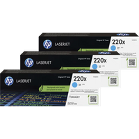 Koop HP 220X LaserJet Toner Cyaan (3 stuks) - 6151126385343