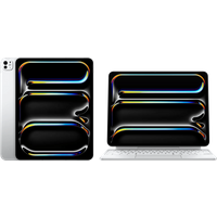 Koop Apple iPad Pro (2024) 13 inch 1TB Wifi + 5G Zilver + Apple Magic Keyboard QWERTY - 6151115083090