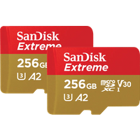 Koop SanDisk MicroSDXC Extreme 256GB 130MB/s Duo Pack - 6151130665639