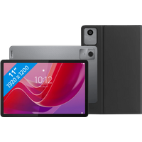 Koop Lenovo Tab M11 11 inch 128GB Wifi Grijs + BlueBuilt Book Case Zwart - 6151120362388