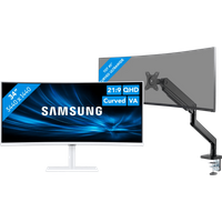 Koop Samsung ViewFinity S6 LS34C650TAUXEN + BlueBuilt Monitorarm voor 1 Ultrawide Monitor - 6151138838875