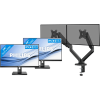 Koop Philips 242B1G/00 Duo Pack + BlueBuilt Monitorarm Mechanische Veer voor 2 Monitoren - 6151138868858