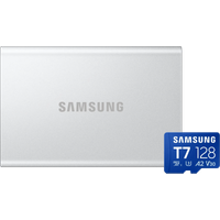 Koop Samsung T7 Resurrected Portable SSD 2TB + Samsung MicroSDXC T7 128GB 170MB/s - 6151142187129