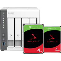 Koop QNAP TS-433-4G + Seagate Ironwolf 8TB (2x4TB) - 6151123937972
