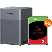 Koop UGREEN NASync DH4300 + Seagate Ironwolf 2TB 4-Pack - 6151143820896