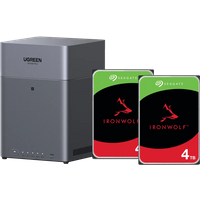 Koop UGREEN NASync DH4300 Plus + Seagate Ironwolf 4TB Duo Pack - 6151143640661