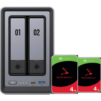 Koop UGREEN NASync DXP2800 + Seagate Ironwolf 4TB Duo Pack - 6151123881855
