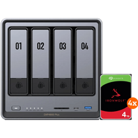 Koop UGREEN NASync DXP4800 Plus + Seagate Ironwolf 4TB 4-Pack - 6151123915963