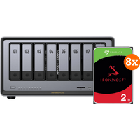 Koop UGREEN NASync DXP8800 Plus + Seagate Ironwolf 2TB 8-Pack - 6151143783740