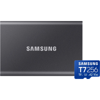 Koop Samsung T7 Portable SSD 4TB Grijs + Samsung MicroSDXC T7 256GB 170MB/s - 6151142292281